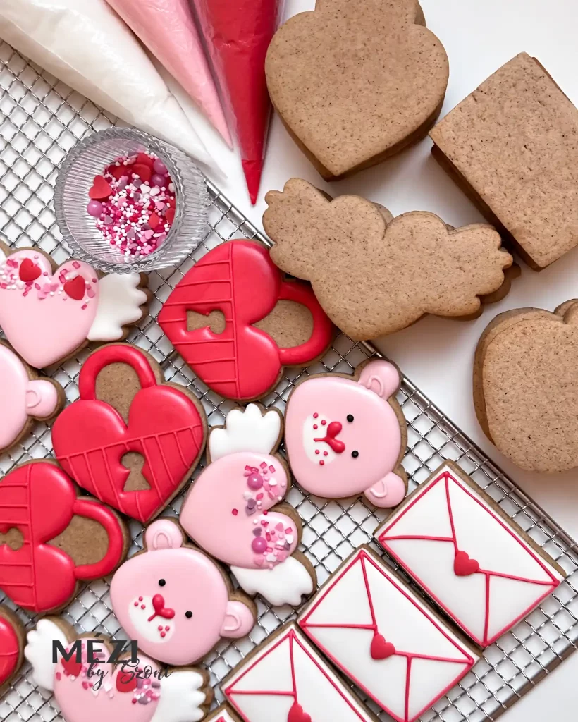 diy mezeskalacs diszites valentin nap kreativ hobbi szív mézi egyedi ajándék szabadidő