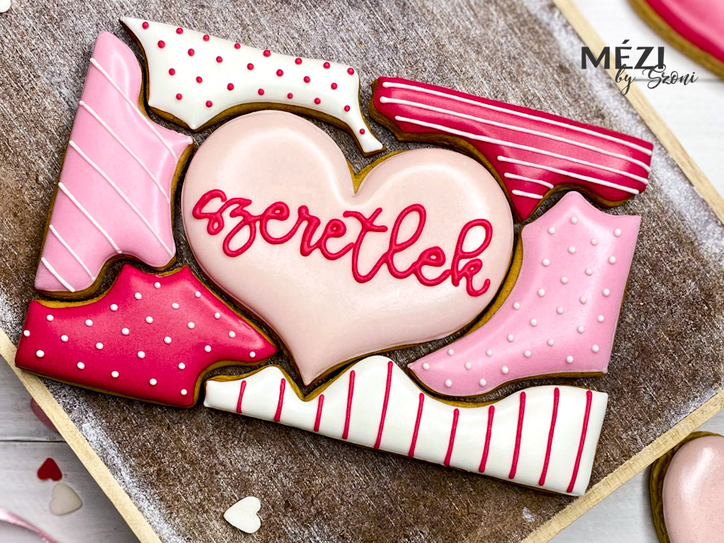 mézeskalács ötletek puzzle mézi mézeskalácsdíszítés valentin nap diy kreatív hobbi maci mackó szerelemmaci