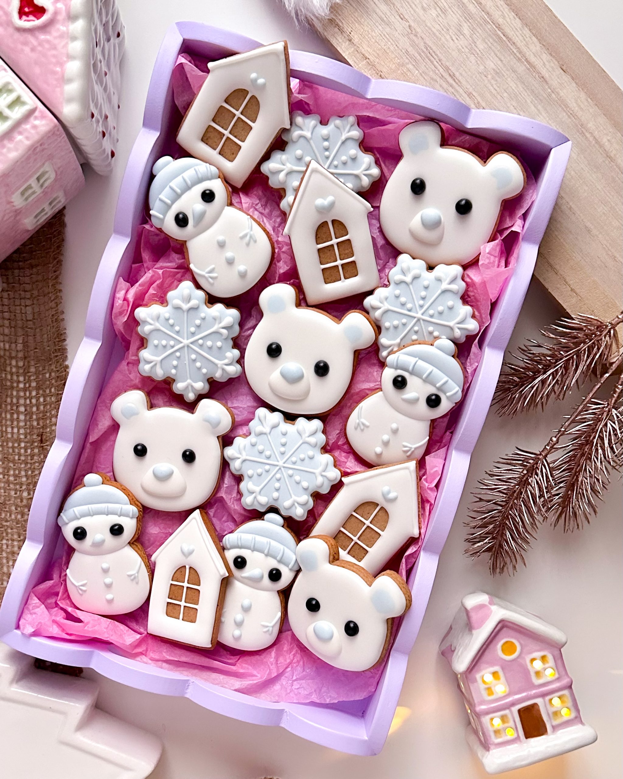 Téli jégvilág mézeskalács díszítő diy box Téli jégvilág mézeskalács díszítő diy box