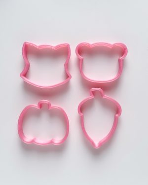 4 db-os sütemény kiszúró szett az erdei állatos (őszi) DIY box formáival