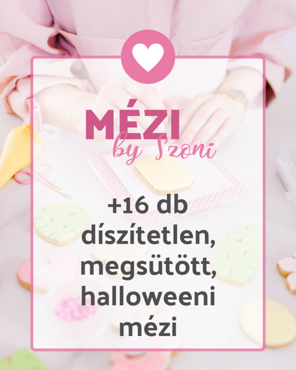 '+ 16 db díszítetlen, megsütött mézeskalács a Halloween DIY Boxhoz