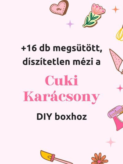 '+ 16 db díszítetlen, megsütött mézeskalács a Cuki Karácsony DIY Boxhoz