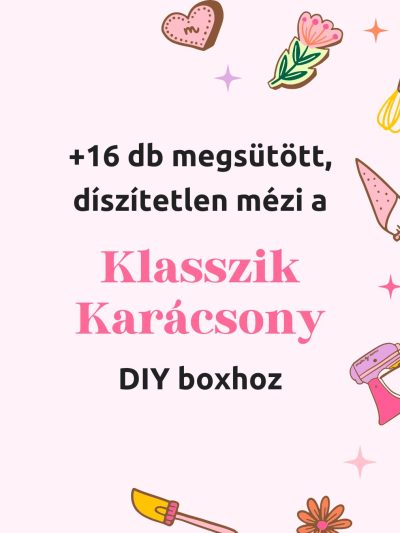 '+ 16 db díszítetlen, megsütött mézeskalács a Klasszik Karácsony DIY Boxhoz