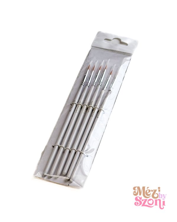 Fehér színű nullás ecset – 6 db-os szett