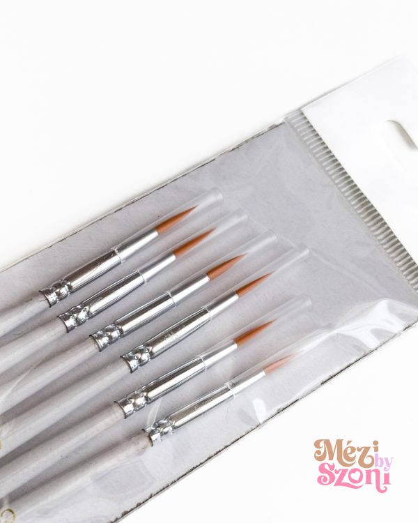 Fehér színű nullás ecset – 6 db-os szett - Image 2