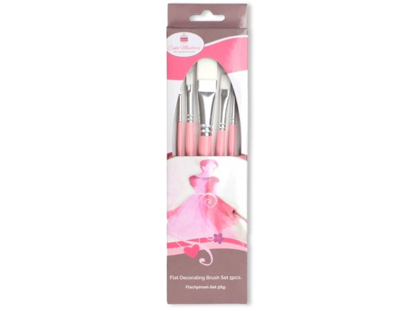 Ecset szett, 5 db-os, lapos fejű