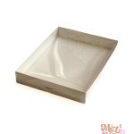 Nagy díszdoboz - fehér - 250 x 190 x 35 mm - átlátszó tetővel