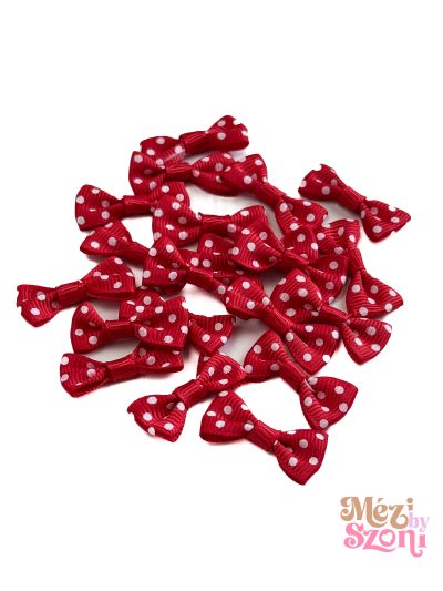 Kis piros-fehér pöttyös masni – 20 db/csomag