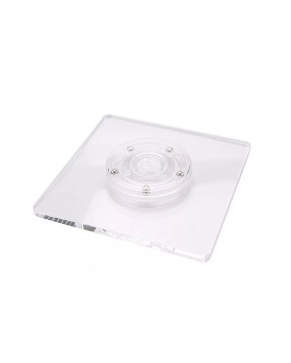 Prémium mini forgó állvány, négyszög, akril, 15×15 cm