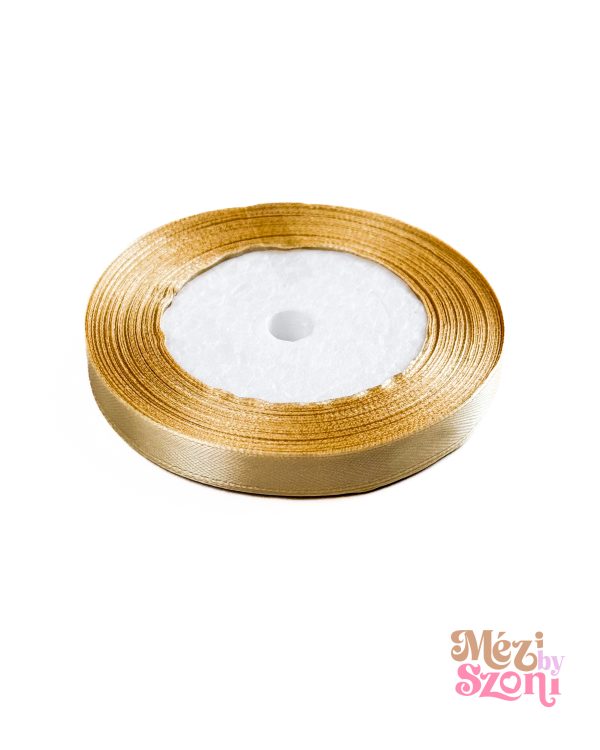 Arany szatén szalag - 1cm x 22 m