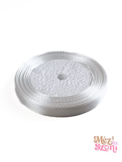 Fehér szatén szalag – 1cm x 22 m