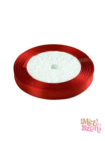 Piros szatén szalag – 1cm x 22 m