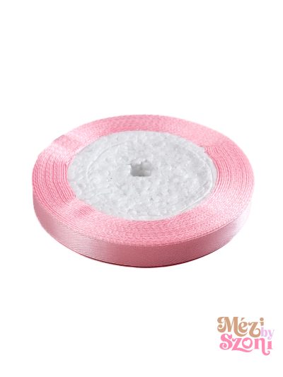 Rózsaszín szatén szalag – 1cm x 22 m