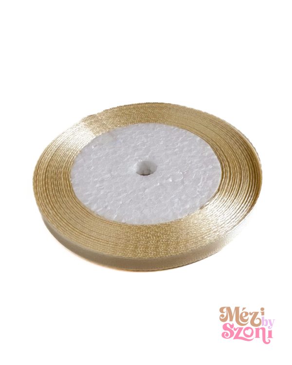 Krémszínű szatén szalag - 6mm x22 m