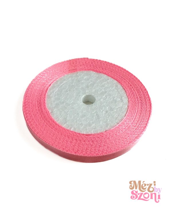 Rózsaszín szatén szalag - 6mm x 22m