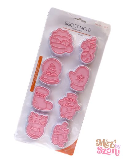 Karácsonyi sütipecsétes kiszúró szett - "a hógömbös"