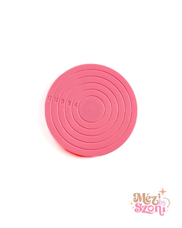 Forgó állvány mézeskalács díszítéshez, kis méretű - rózsaszín, 14 cm