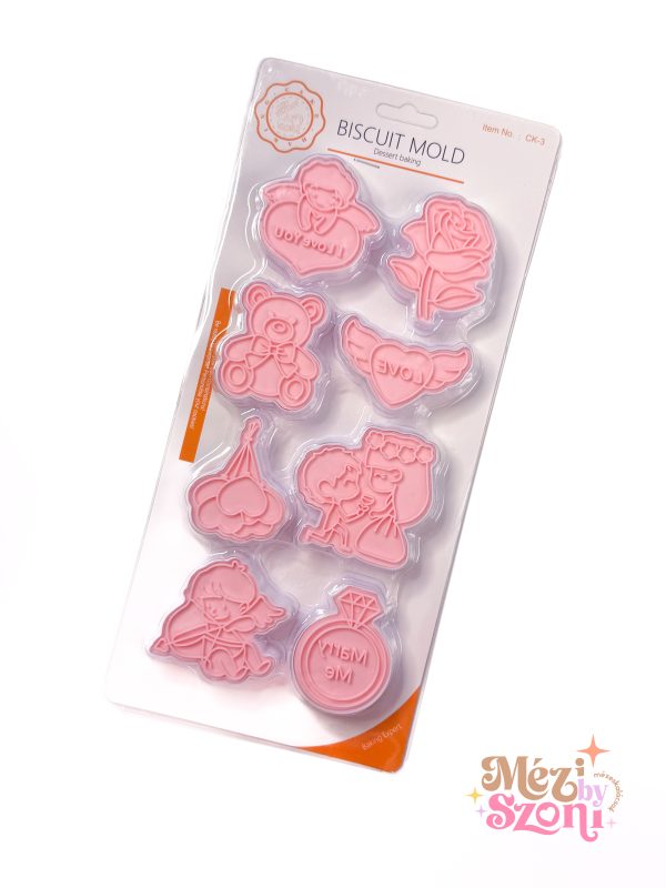 Valentin-napi sütipecsétes kiszúró szett - 8 db-os