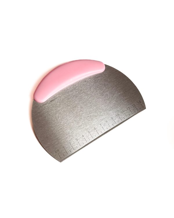 tésztavágó tésztakaparó spakli fém rózsaszín