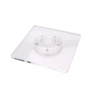 Prémium mini forgó állvány, négyszög, akril, 15×15 cm